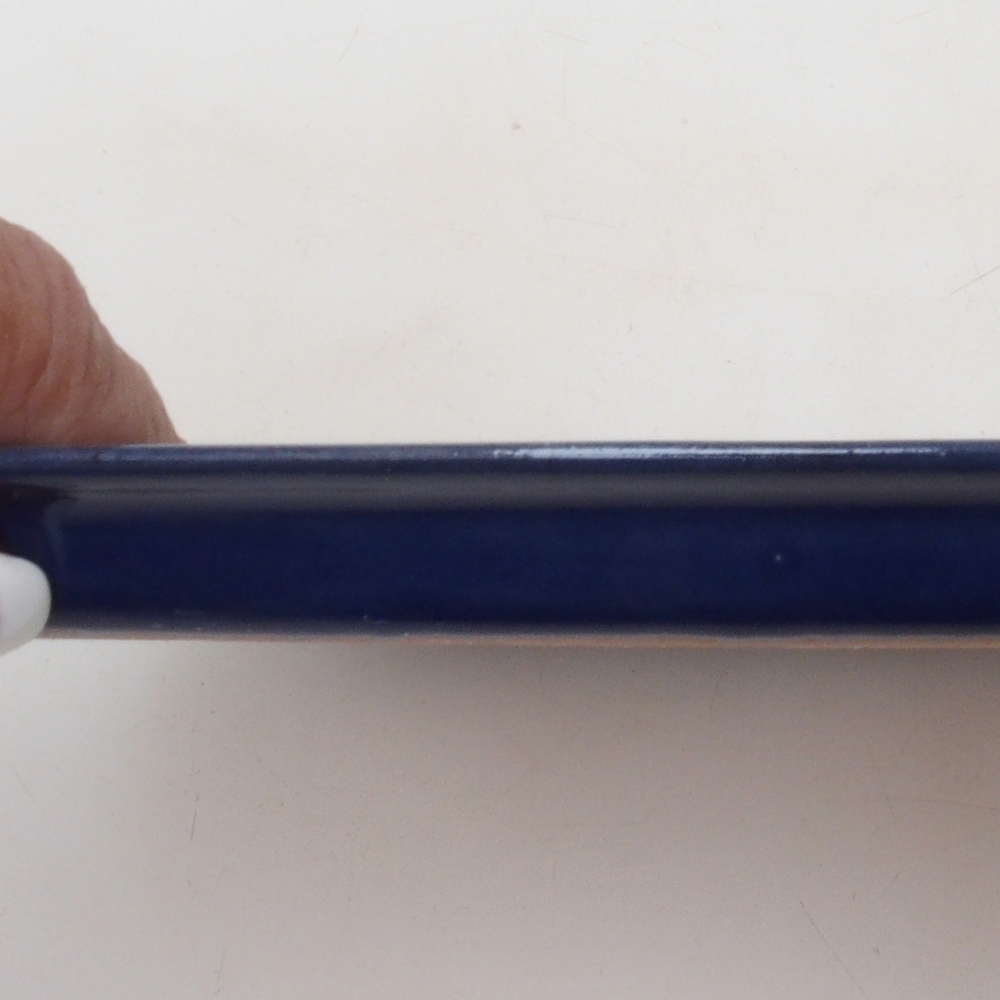 Keramische kom H08 - 22,5 x 16 x 1 cm - blauw