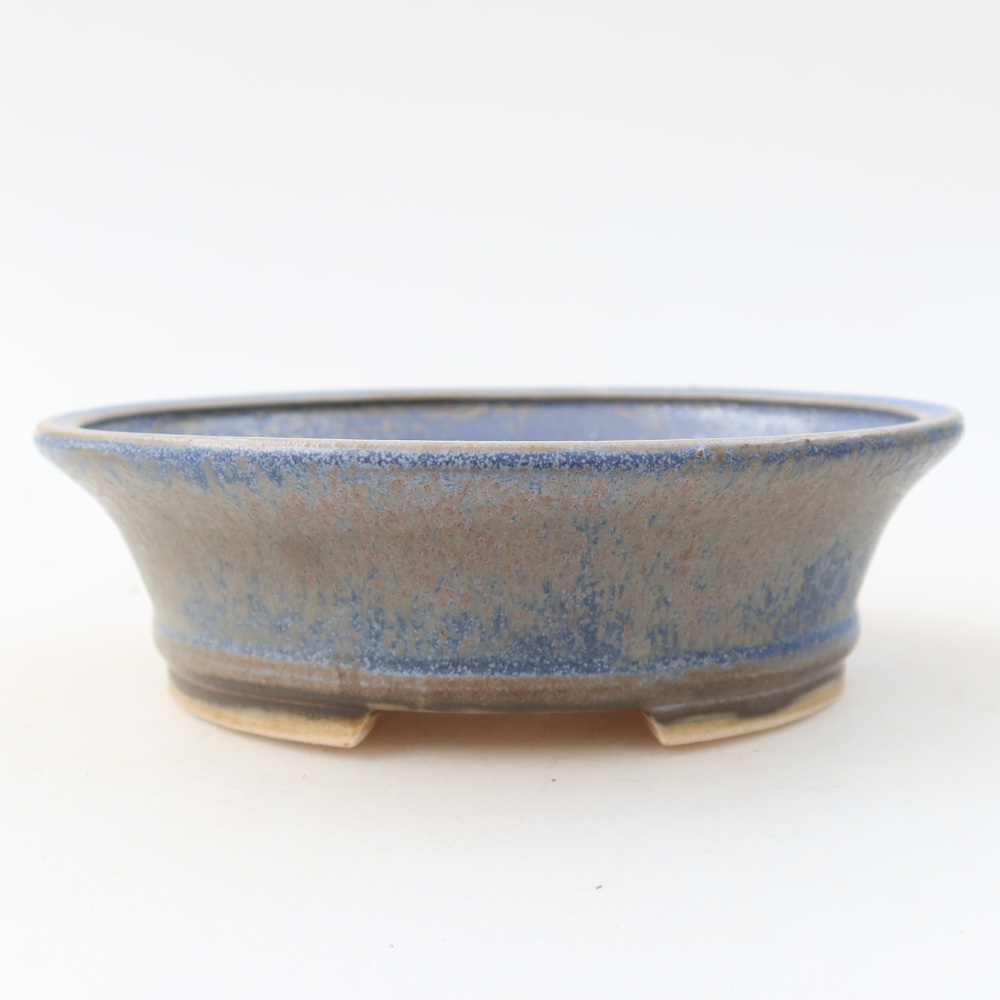 Keramische bonsai-schaal 13 x 11,5 x 4 cm, kleur: blauw