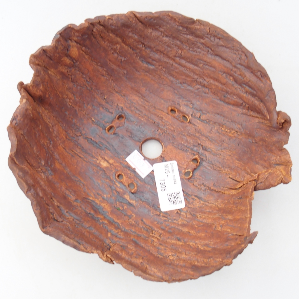 Schelp van keramiek 20 x 20 x 8 cm , kleur bruin