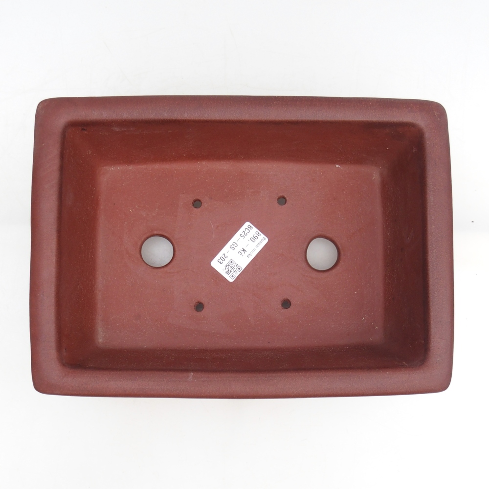 Bonsaischaal van keramiek 25,5 x 18,5 x 9 cm, bruin