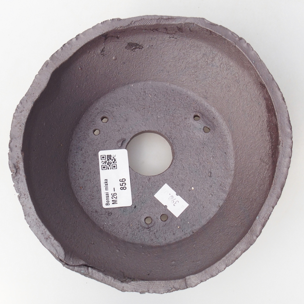 Bonsaischaal van keramiek 17 x 16,5 x 6 cm, metaalkleur