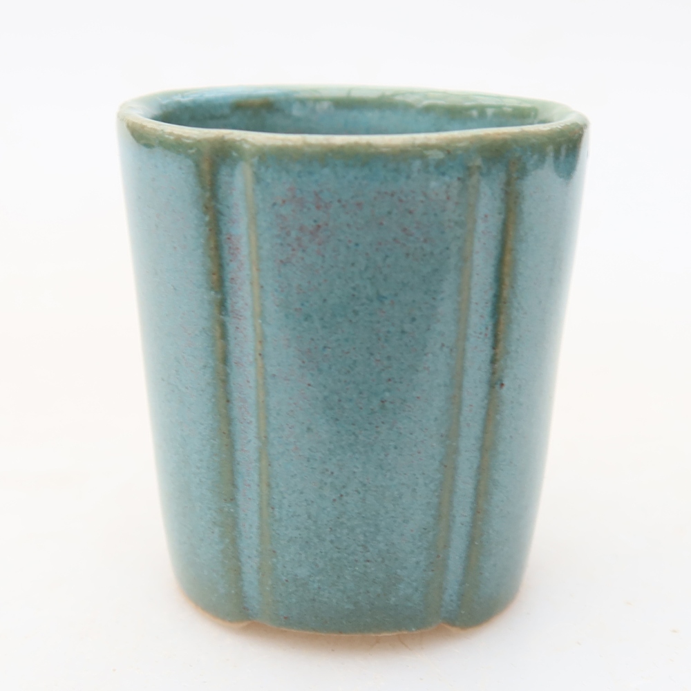 Bonsaischaaltje van keramiek 4 x 4 x 4,5 cm, kleur blauw
