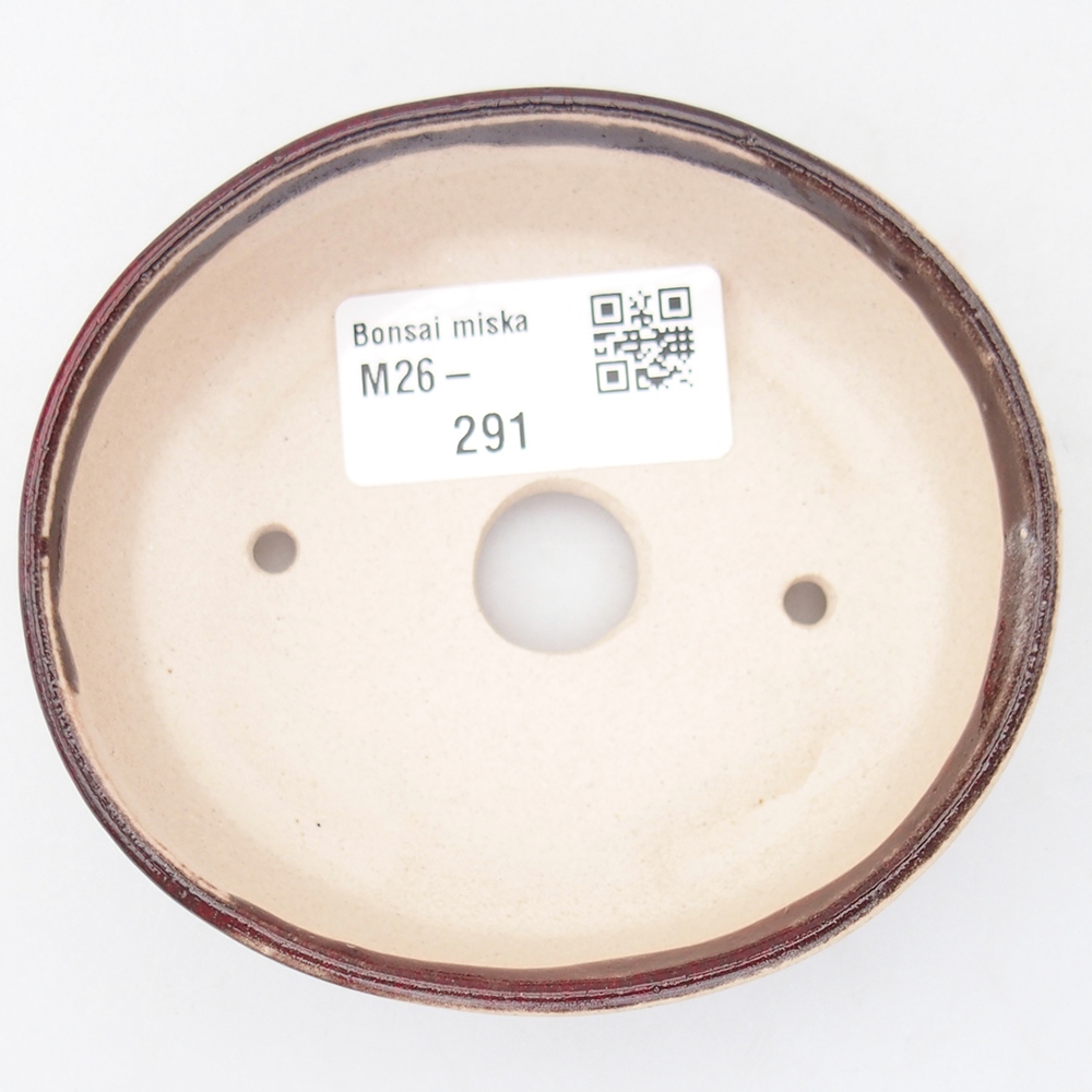 Mini bonsaischaal 9,5 x 8,5 x 3 cm, kleur rood