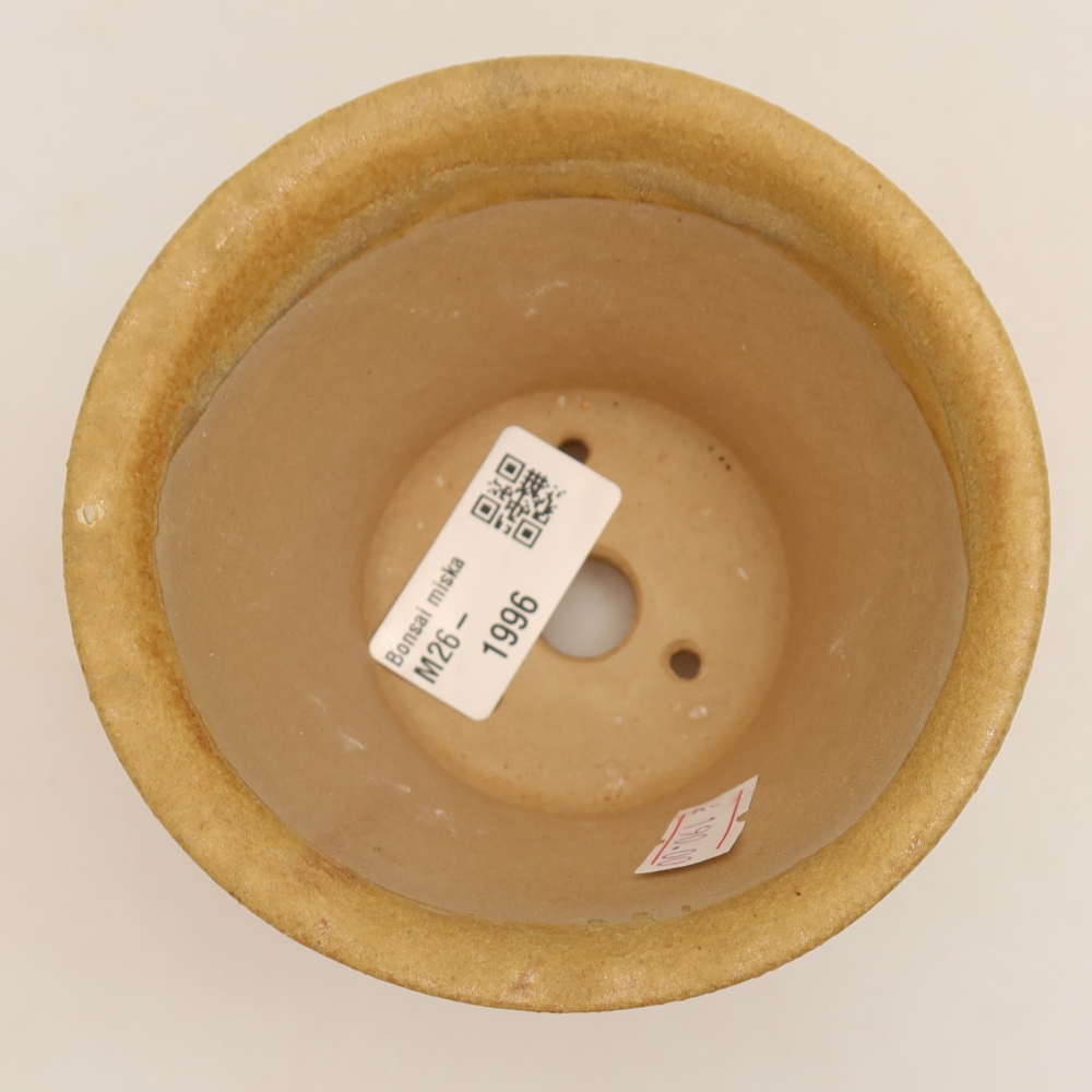 Keramische bonsaipot 11 x 11 x 7 cm, kleur: beige