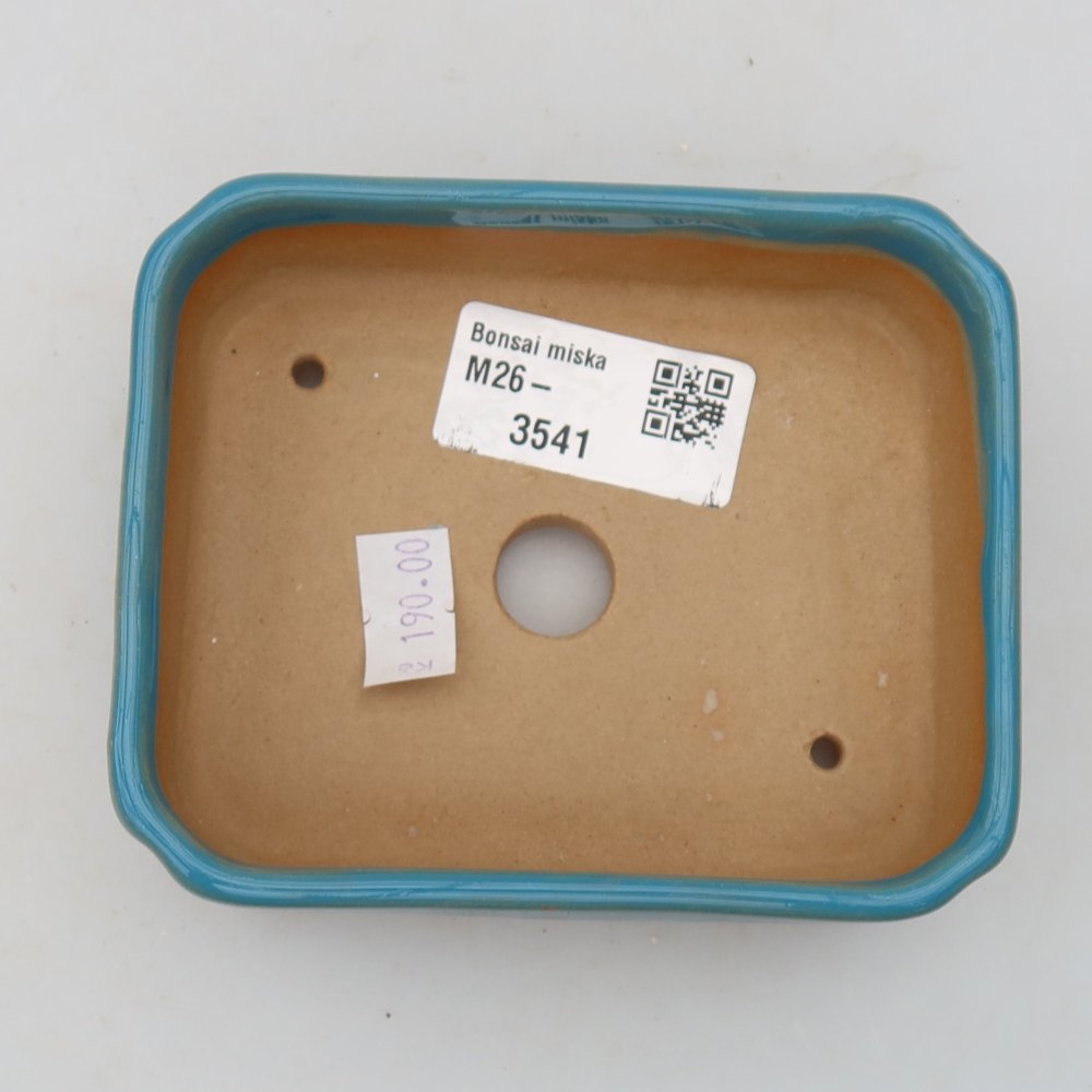 Keramische bonsaipot 10,5 x 9 x 3 cm, kleur: blauw