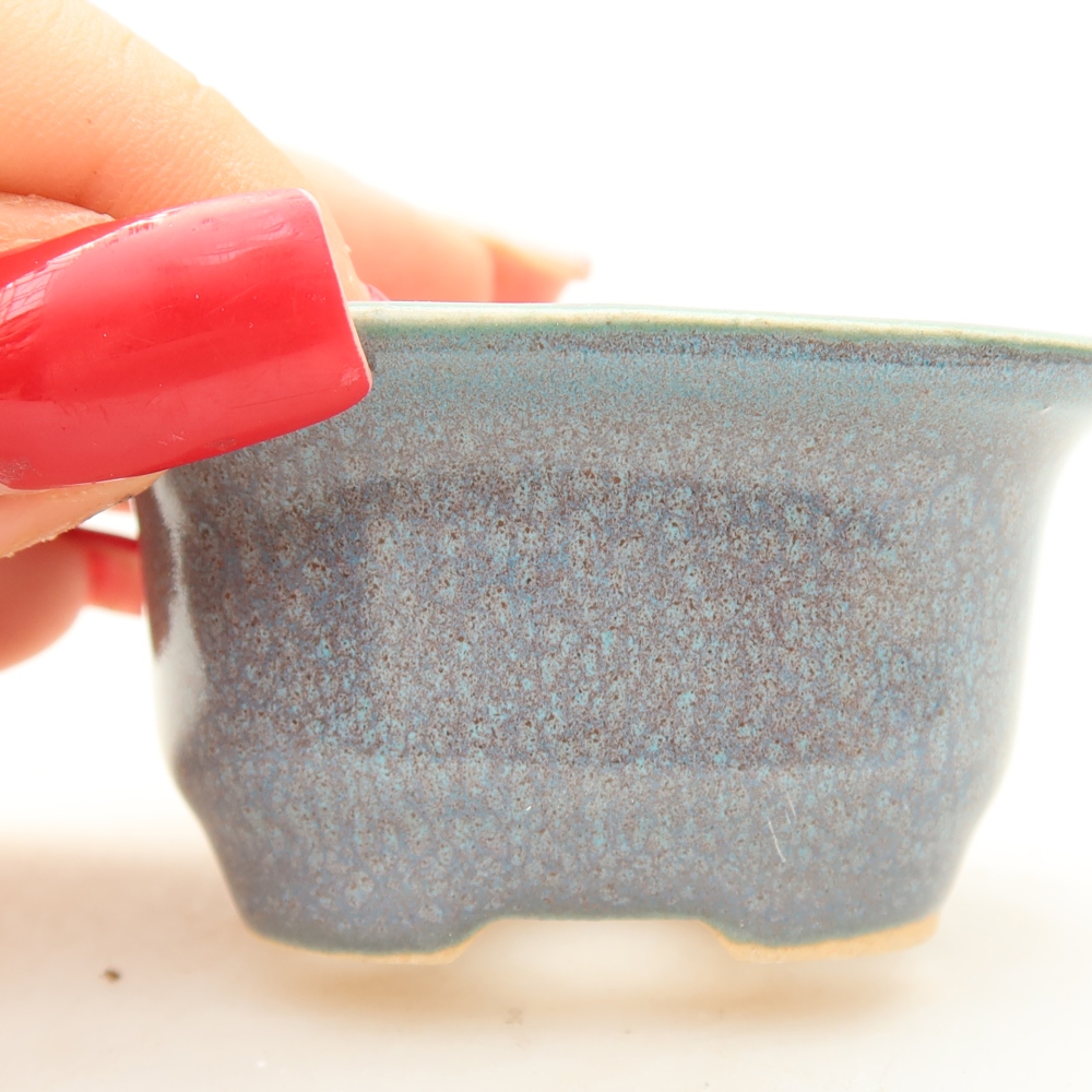 Keramische bonsaipot 6 x 5 x 3 cm, kleur grijs