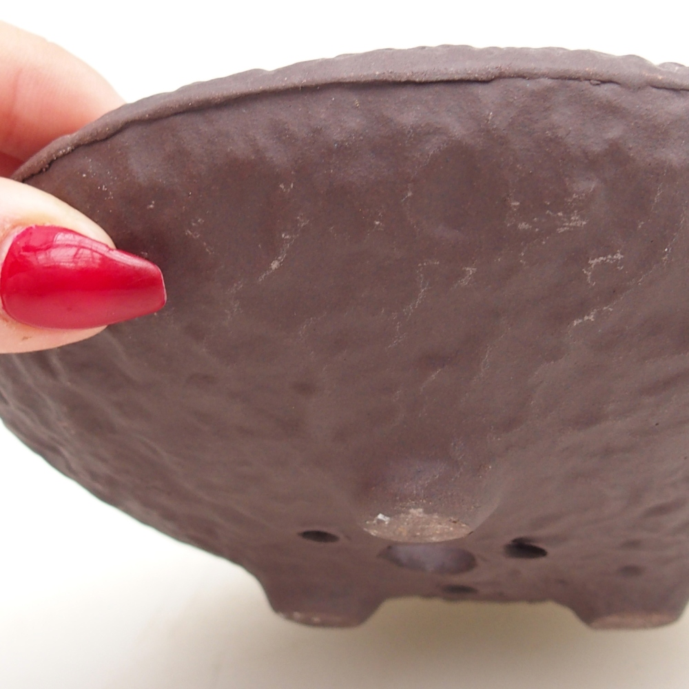 Keramische schaal 14 x 14 x 4 cm , kleur bruin