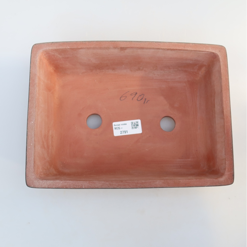 Keramische schaal  25,5 x 19 x 7 cm, kleur: baksteenrood