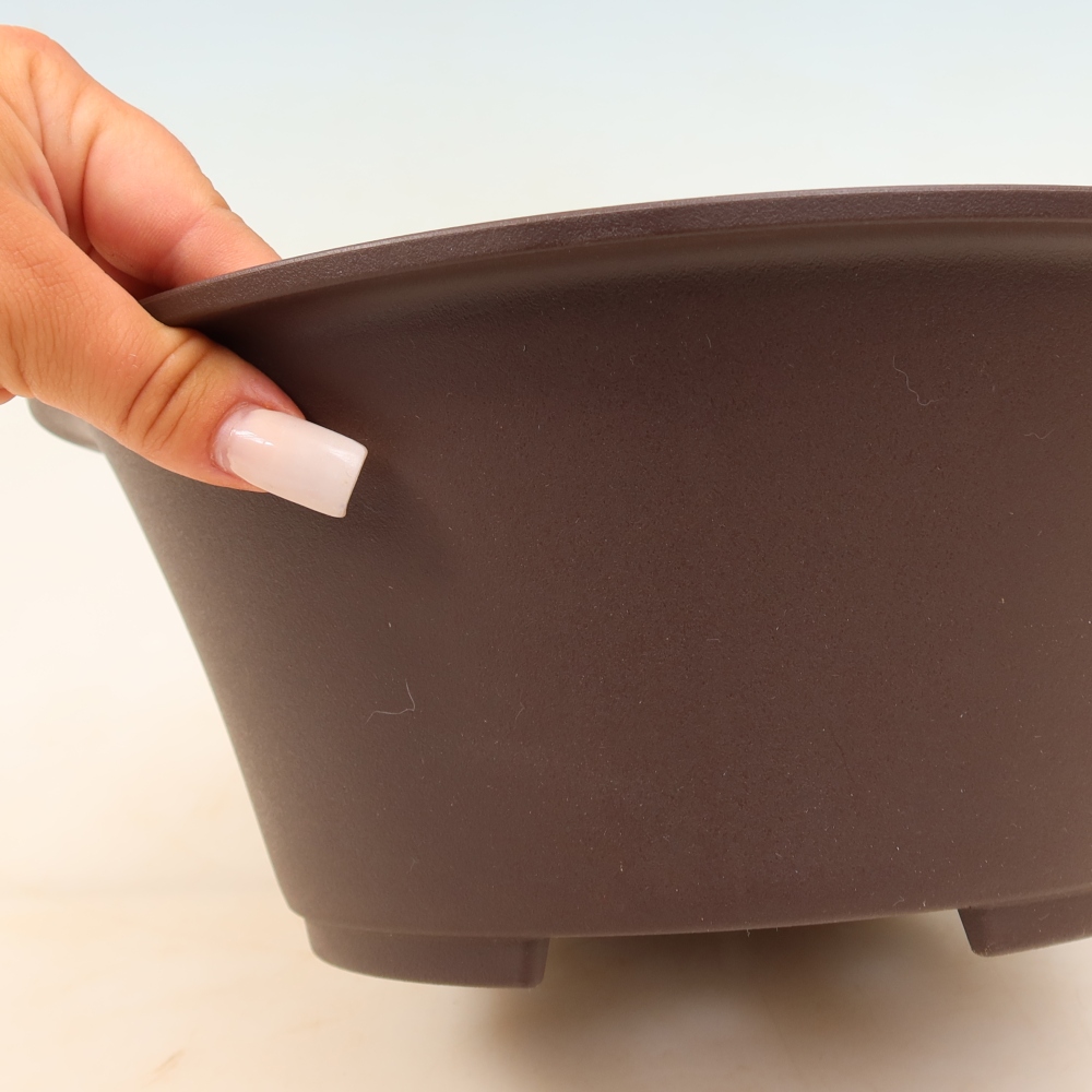 Bonsai-bak van kunststof MP-25 bruin - 26,5 x 26,5 x 11 cm