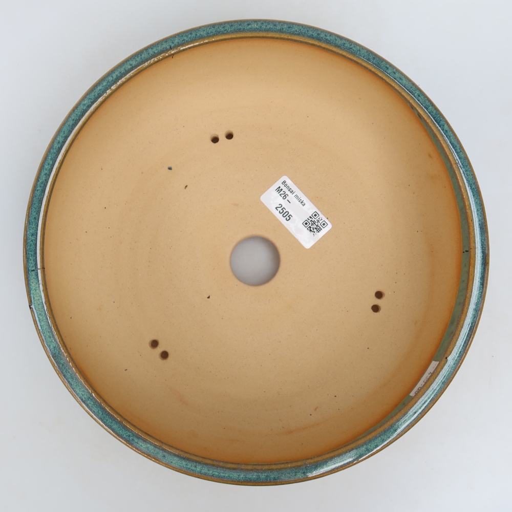 Keramische bonsaipot 22,5 x 22,5 x 7 cm, kleur: blauw