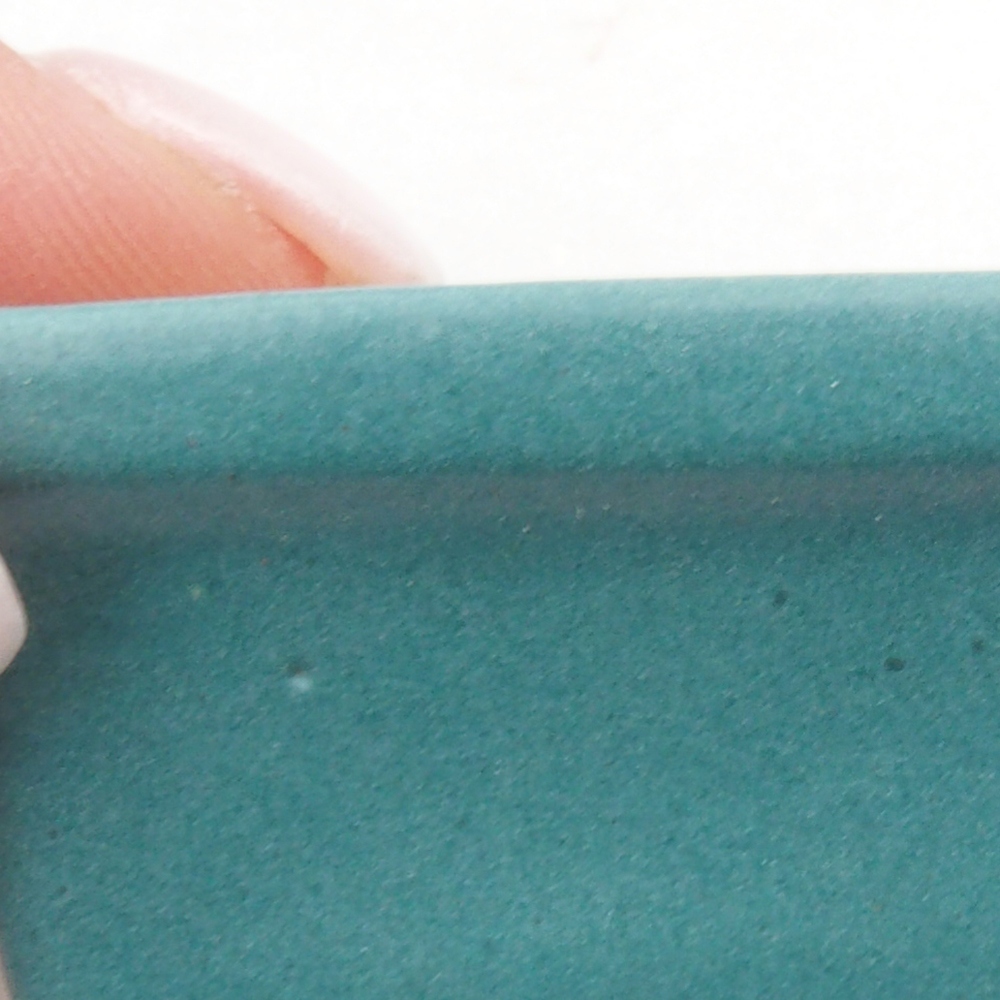 Bonsaischaal van keramiek 6,5 x 5,5 x 4 cm, kleur blauw