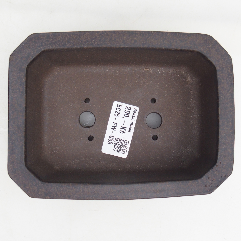 Bonsaischaaltje van keramiek 15 x 11 x 5 cm, okerbruin