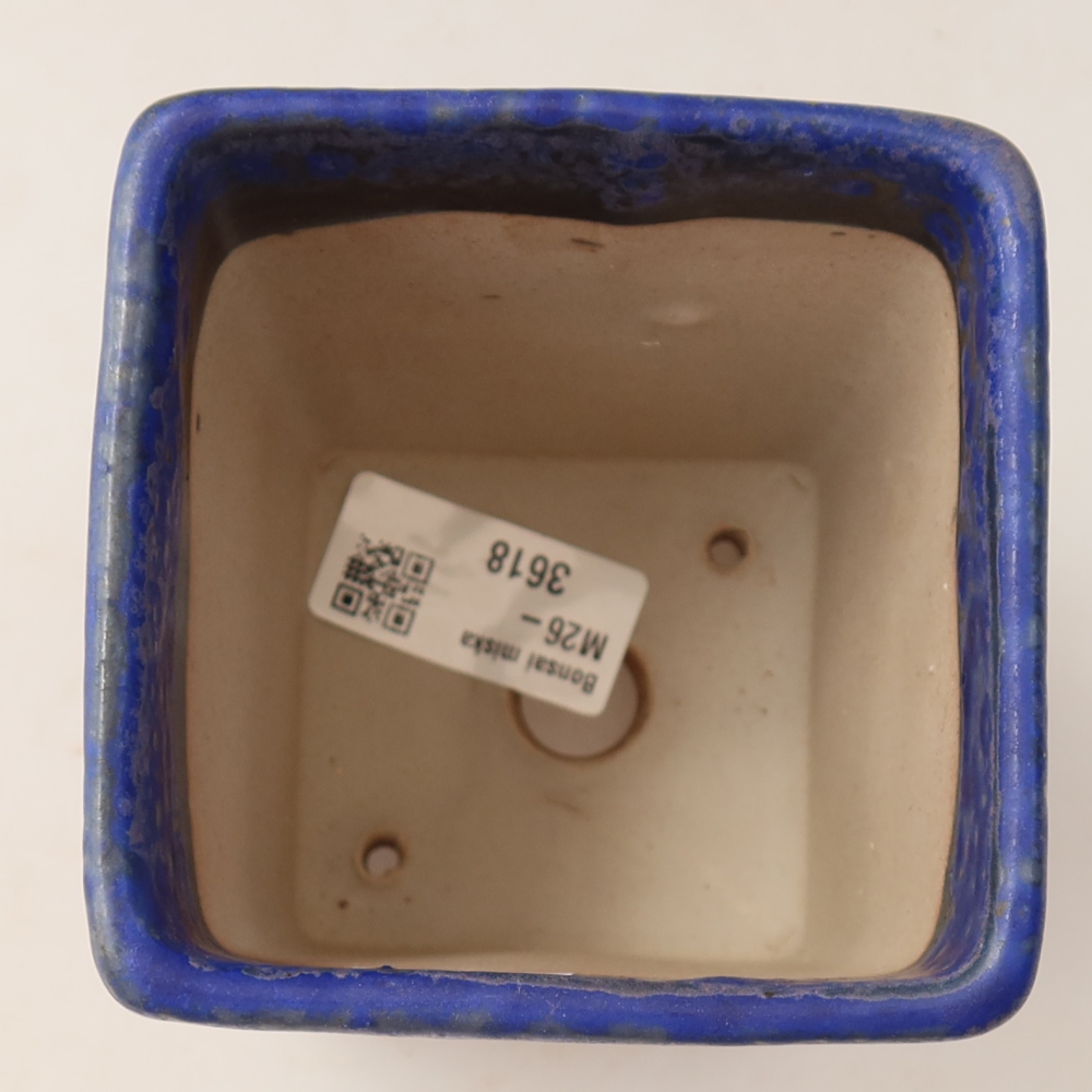 Keramische bonsaipot 9 x 9 x 11,5 cm, kleur: blauw