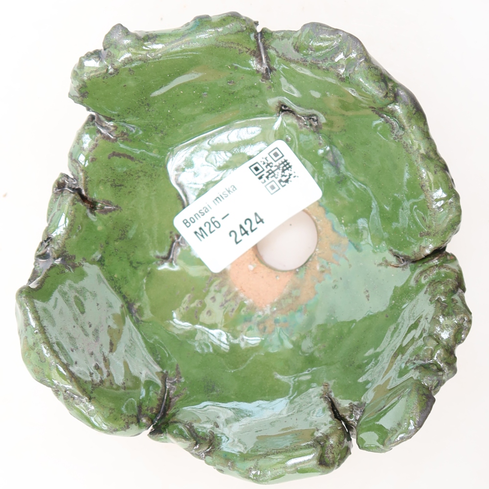 Keramische schaal  12 x 11 x 6,5 cm, kleur groen