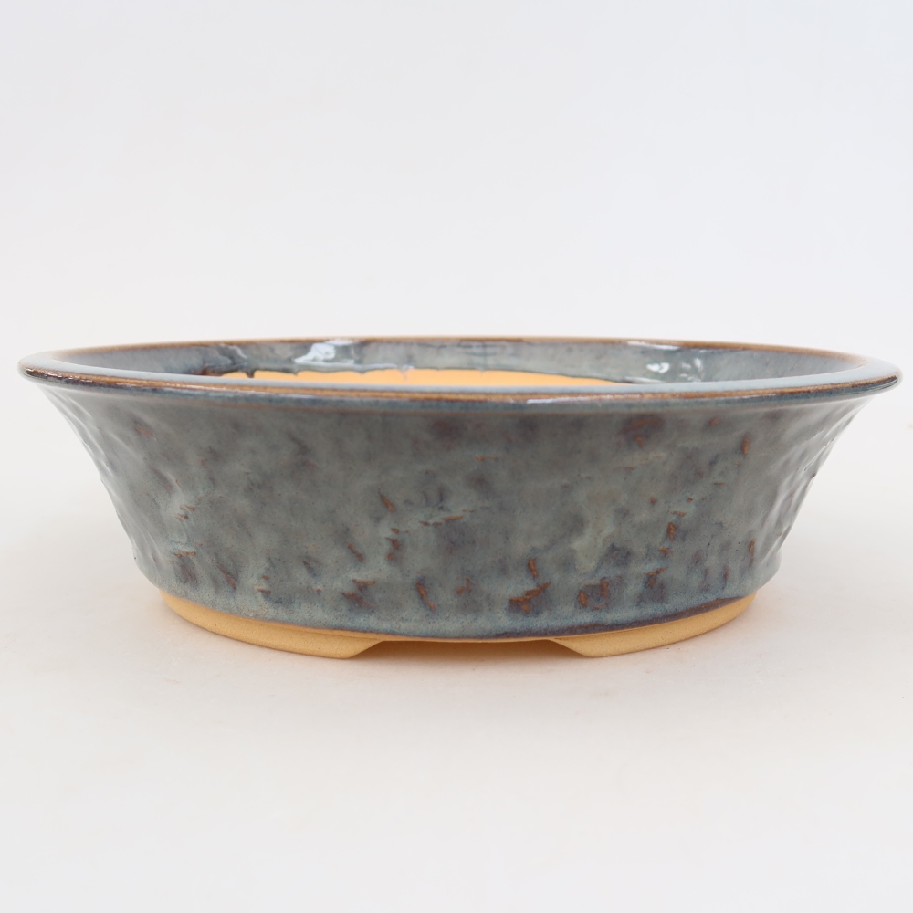 Keramische bonsaipot 25 x 25 x 6,5 cm, kleur grijs