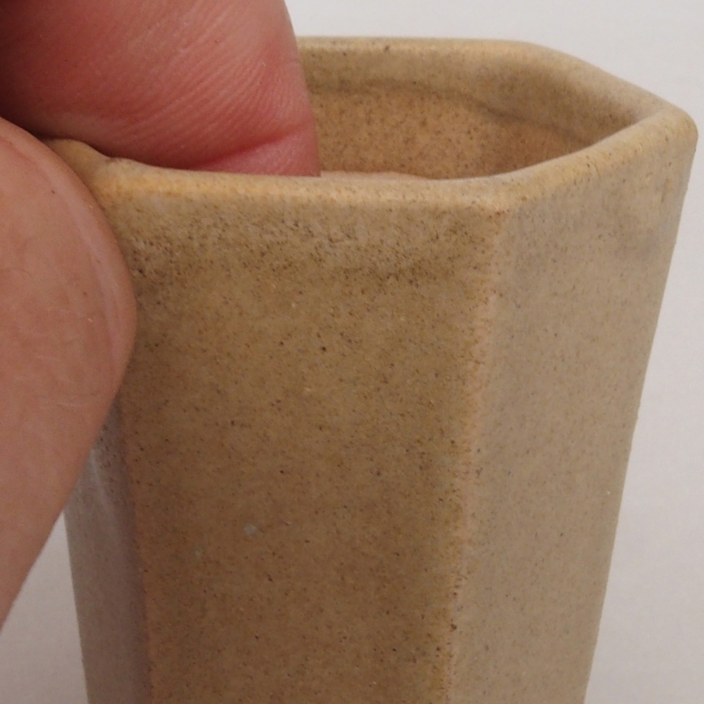 Mini bonsaischaal 4 x 3,5 x 5,5 cm, bruin