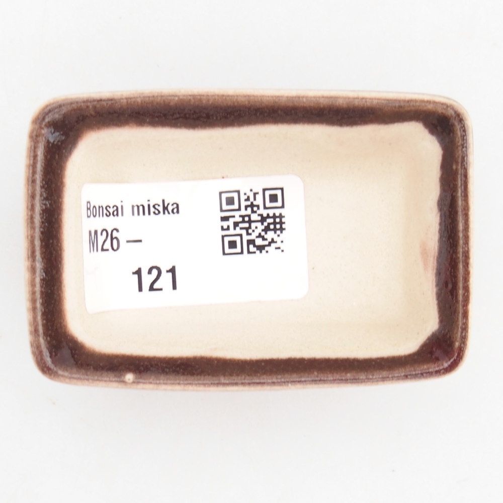 Mini bonsaischaal 6,5 x 4,5 x 2,5 cm, kleur rood