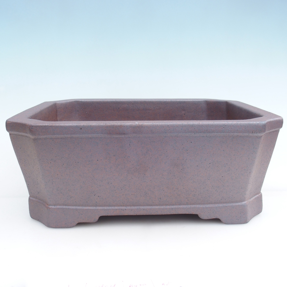 Bonsaischaal van keramiek 33 x 26 x 12,5 cm, metaalkleur