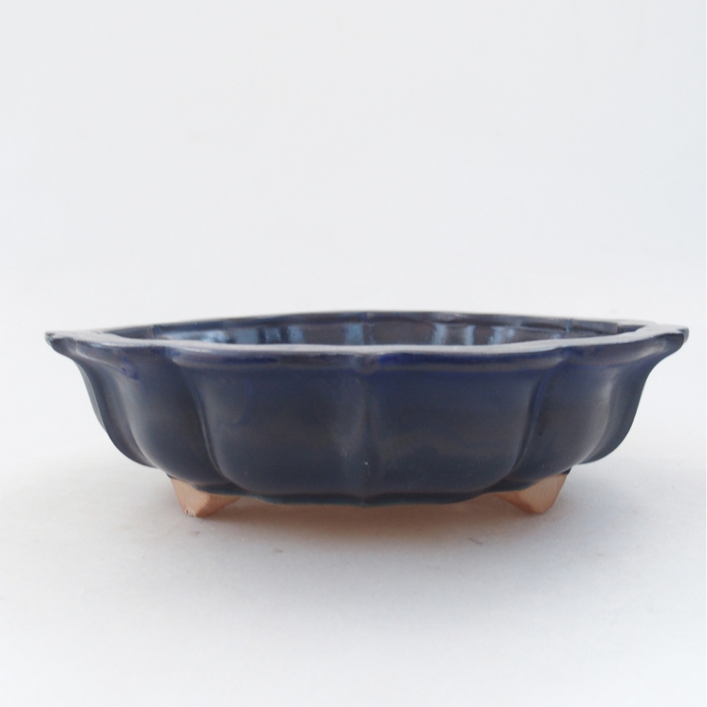 Bonsaischaal van keramiek 26 x 26 x 8 cm, kleur rood