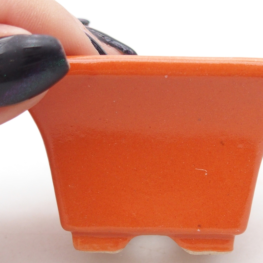 Mini bonsaischaal 5,5 x 5,5 x 3 cm, oranje