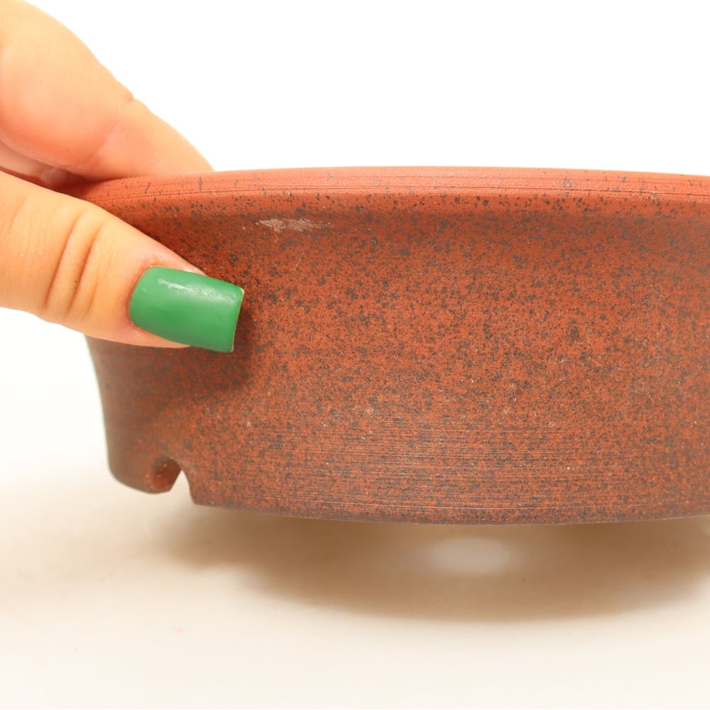 Keramische schaal  19 x 19 x 5,5 cm, kleur baksteenrood