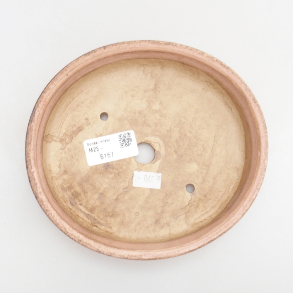 Bonsaischaal van keramiek 10 x 8,5 x 4 cm, bruin