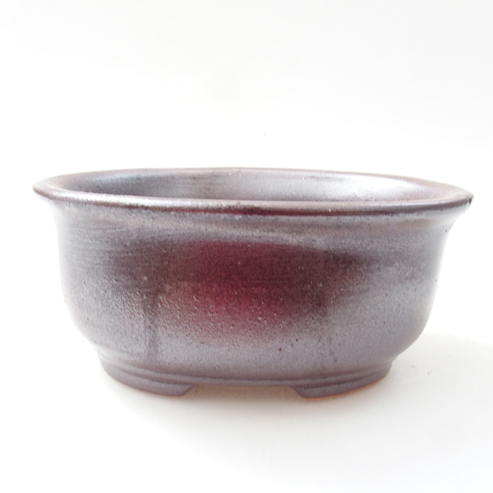 Bonsaischaal van keramiek 12 x 10 x 5,5 cm, bruin