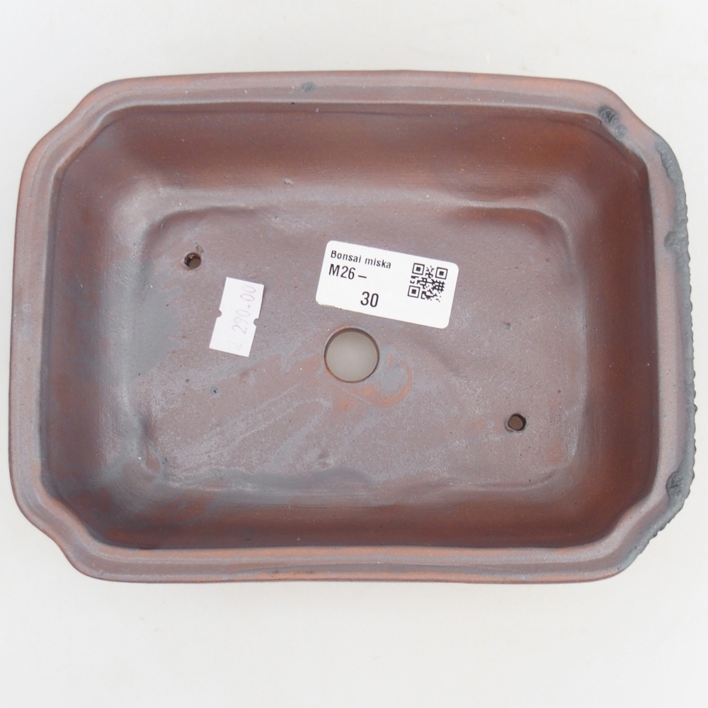 Bonsaischaal van keramiek 18 x 13,5 x 5 cm, metaalkleur