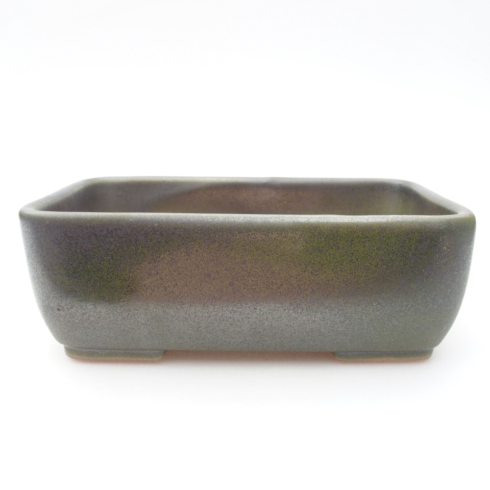 Bonsaischaal van keramiek 16 x 11 x 5,5 cm, groen