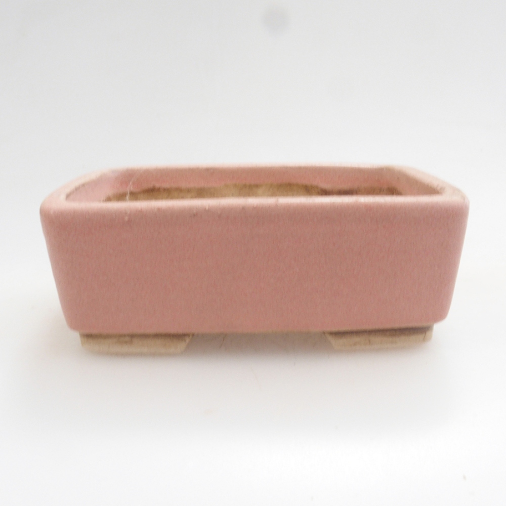 Bonsaischaal van keramiek 10 x 8,5 x 4 cm, bruin