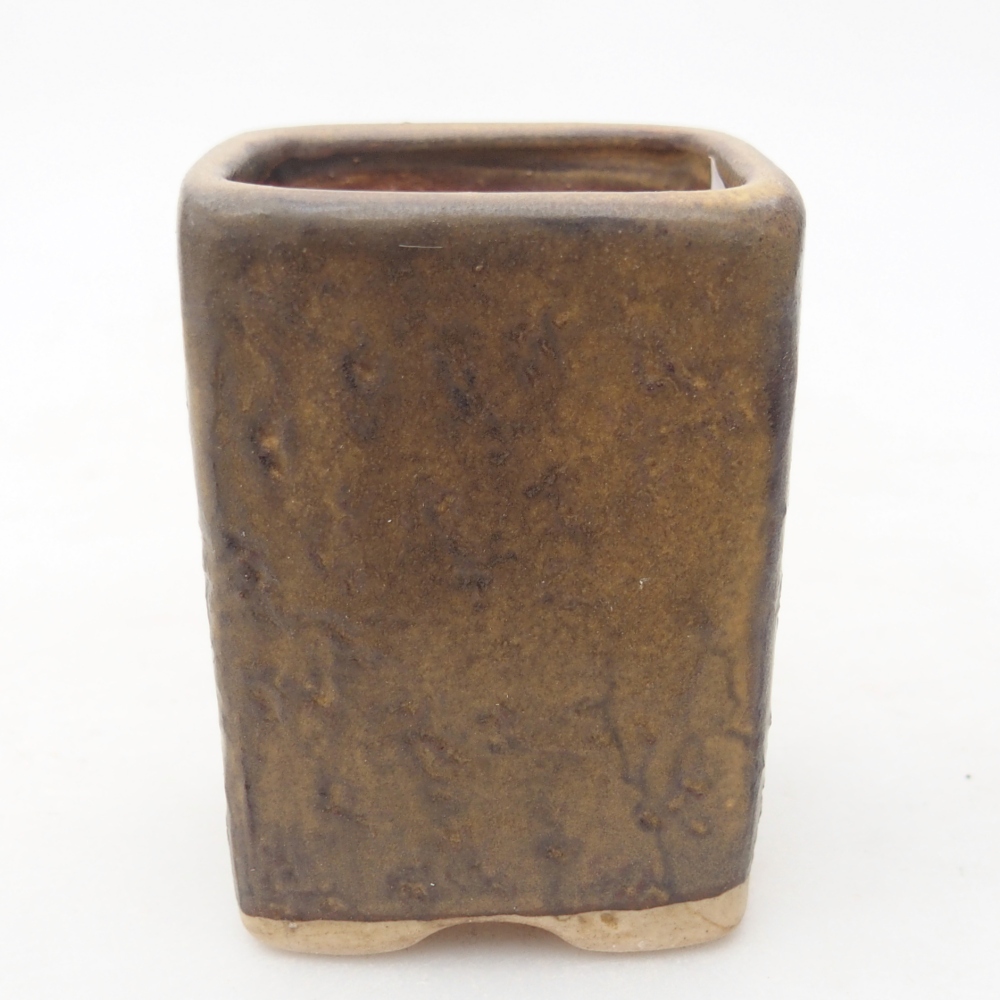 Bonsaischaal van keramiek 5 x 5 x 6,5 cm, bruin