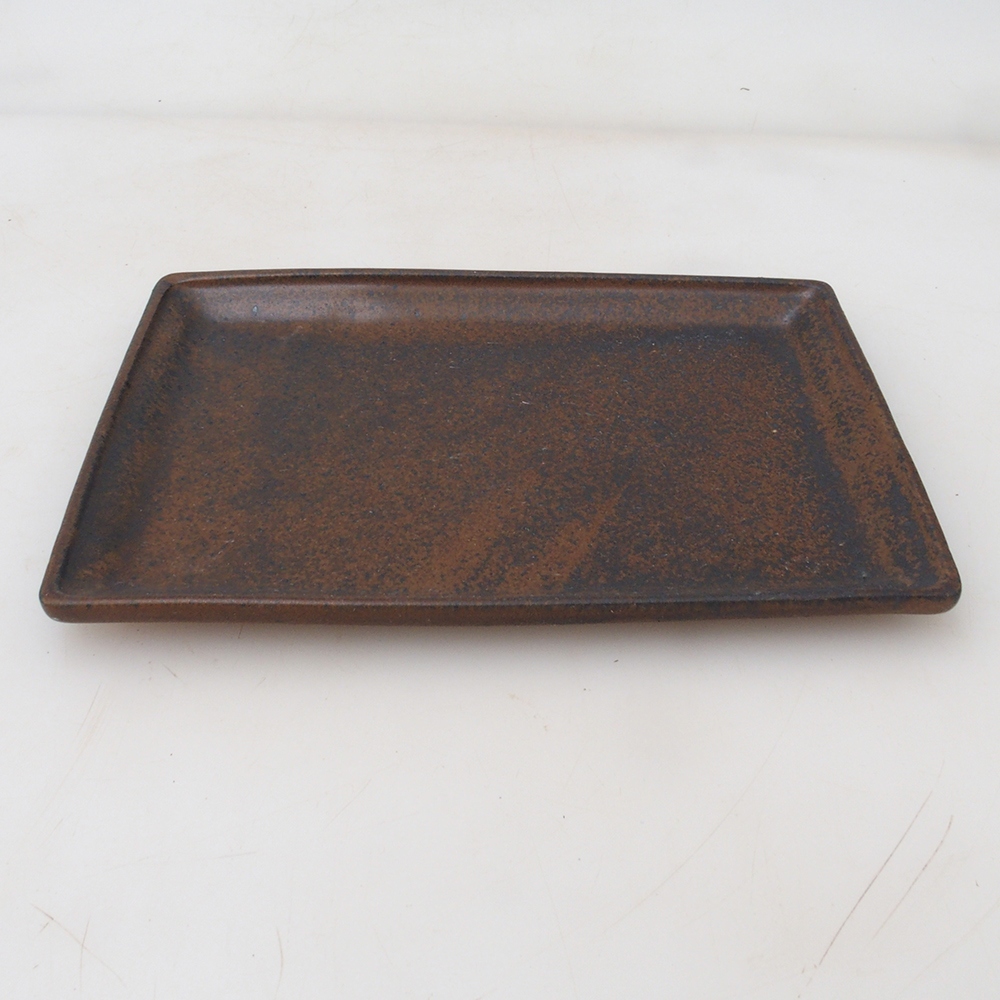 Bonsai schotel rechthoek 19,5 x 14 x 1,5 cm - bruin