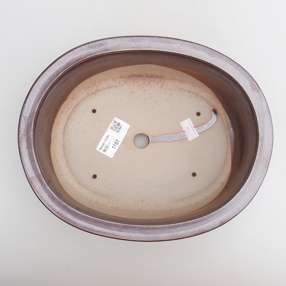 Bonsaischaal van keramiek 23 x 19 x 7 cm, bordeauxrood