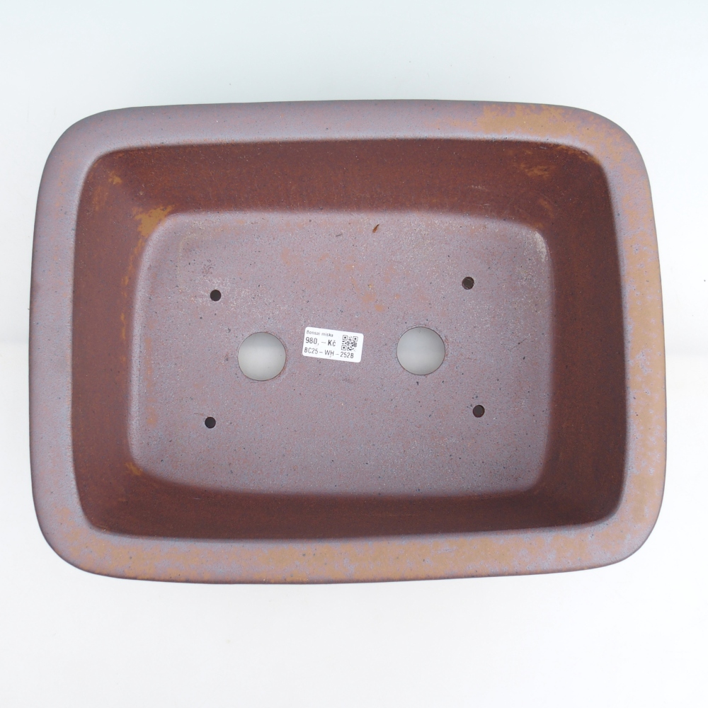 Bonsaischaal van keramiek 37 x 28 x 12 cm, metaalkleur