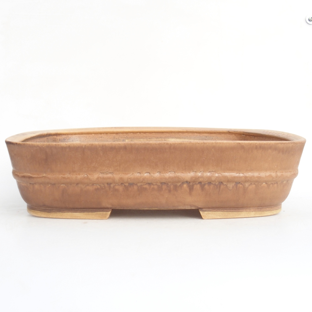 Bonsaischaal van keramiek 29,5 x 24 x 7 cm, roze