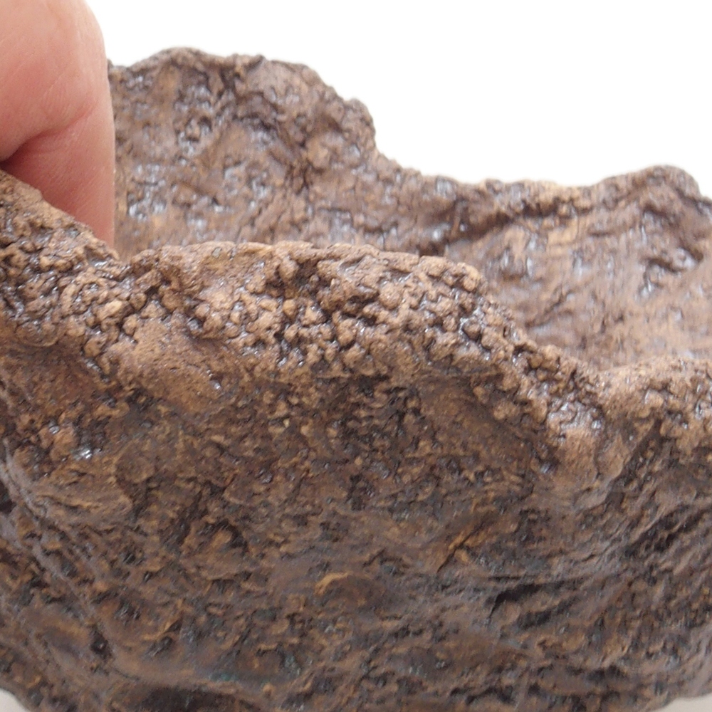 Keramisch Schelp 13 x 11 x 12 cm , kleur bruin