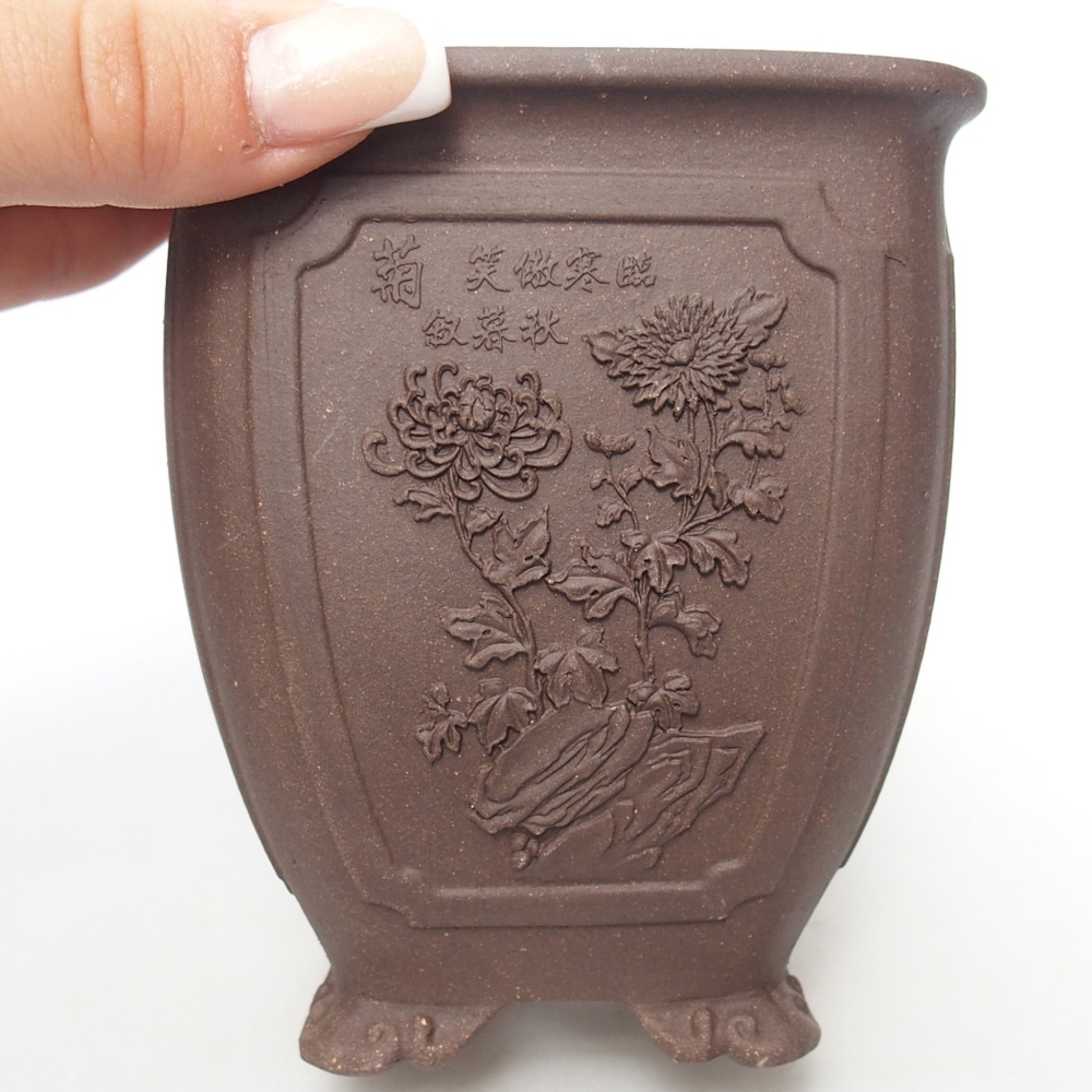 Kom 9 x 9 x 11 cm bruin
