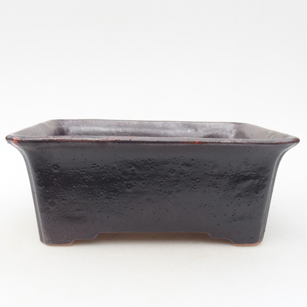 Bonsaischaal van keramiek 18 x 14 x 7 cm, bruin