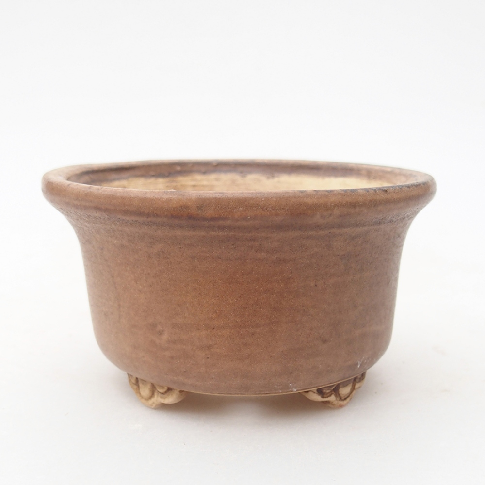 Bonsaischaal van keramiek 9 x 9 x 3,5 cm, roze