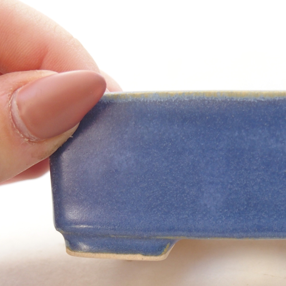 Bonsaischaal van keramiek 26 x 26 x 8 cm, kleur rood