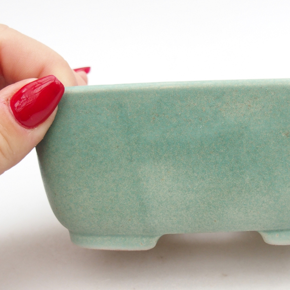 Bonsaischaal van keramiek 26 x 26 x 8 cm, kleur rood