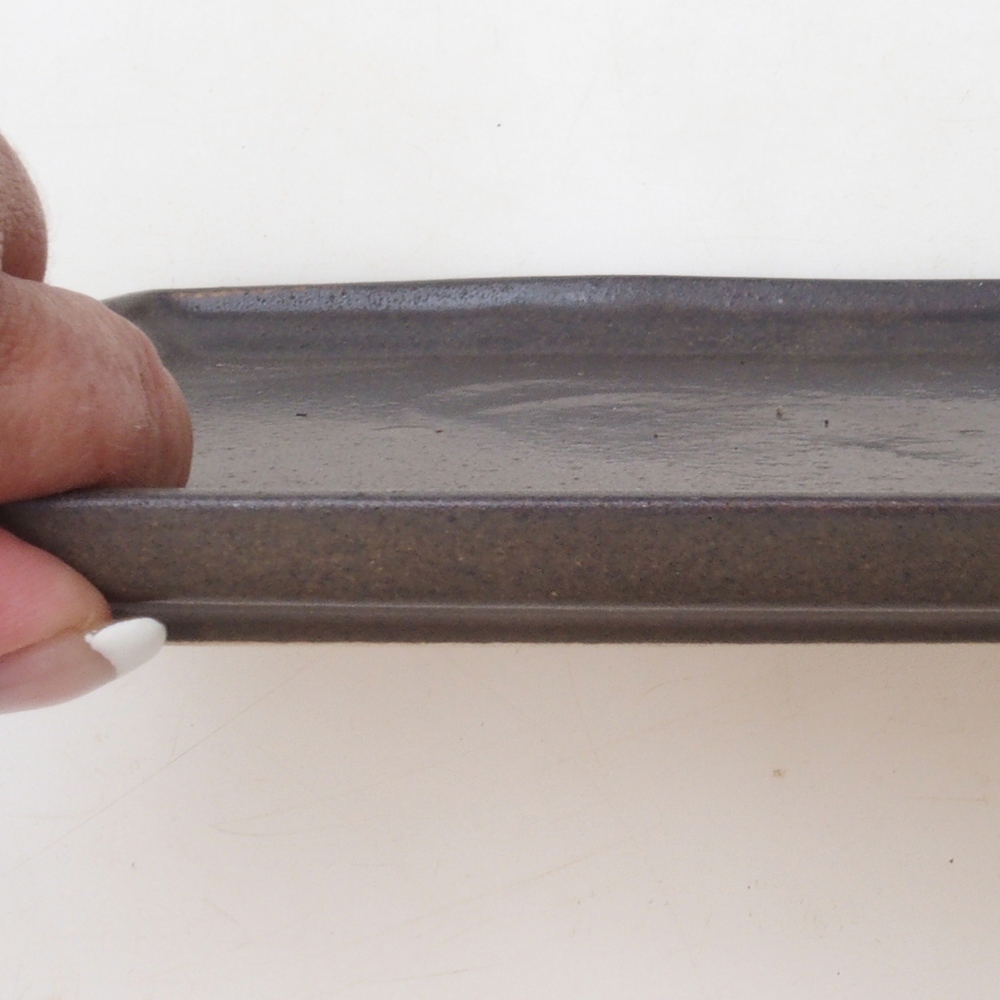 Bonsai schotel rechthoekig 22,5 x 17 x 1,5 cm - bruin