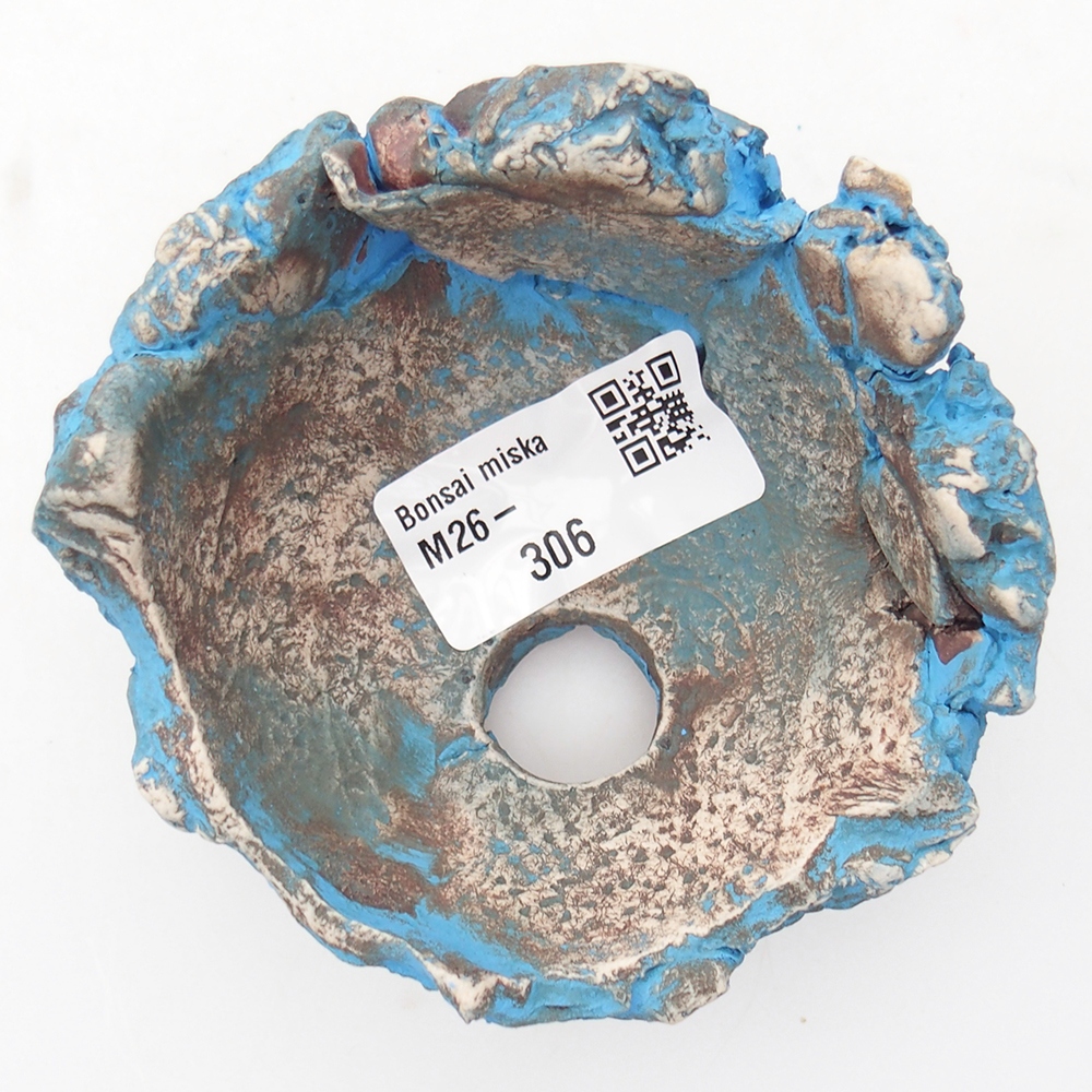 Keramische schelp 9 x 9 x 6 cm , kleur blauw