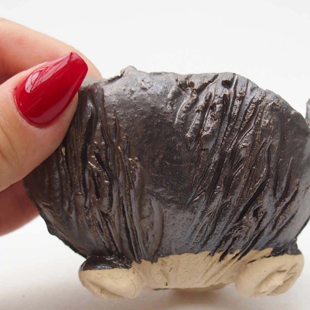 Keramische schaal 9 x 9 x 6 cm , kleur zwart