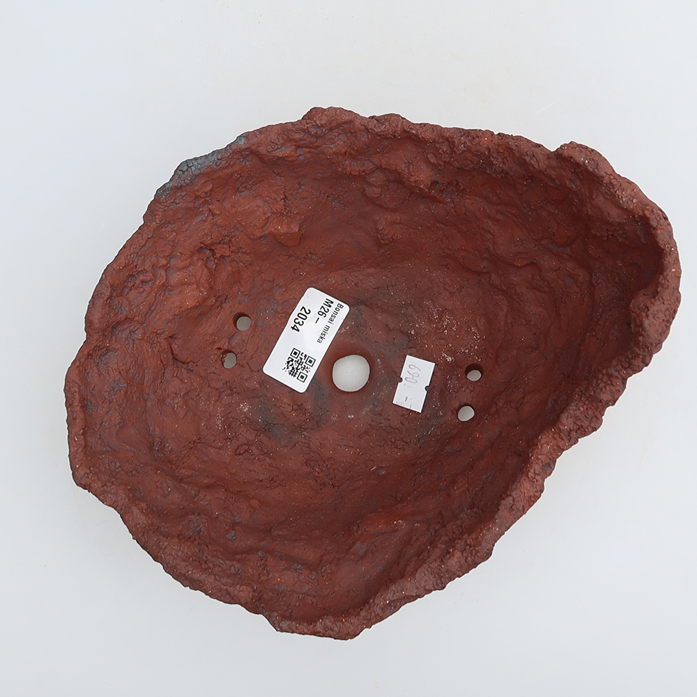 Keramische schaal 20 x 17 x 12,5 cm, kleur bruin
