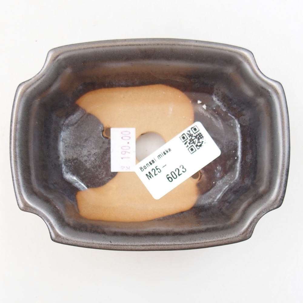 Bonsaischaal van keramiek 22 x 17 x 5 cm, groen