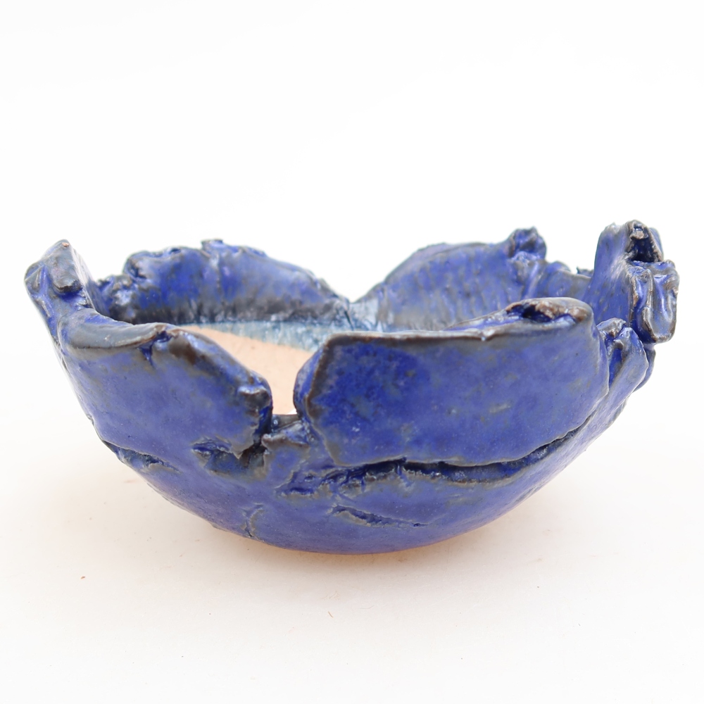 Keramische schaal  11,5 x 10,5 x 6 cm, kleur: blauw