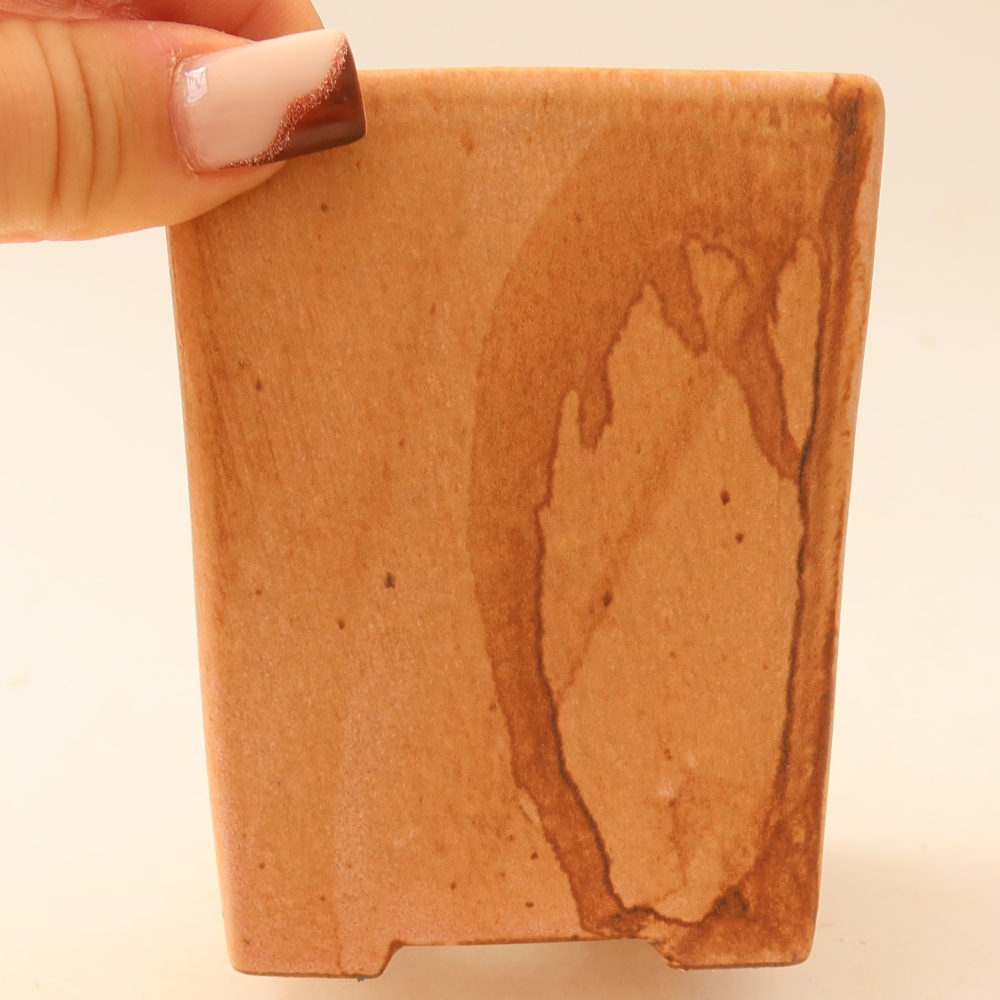 Keramische bonsaipot 7,5 x 7,5 x 10 cm, kleur: roze