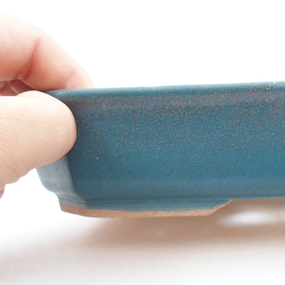 Bonsaischaal van keramiek 22 x 17 x 5 cm, groen