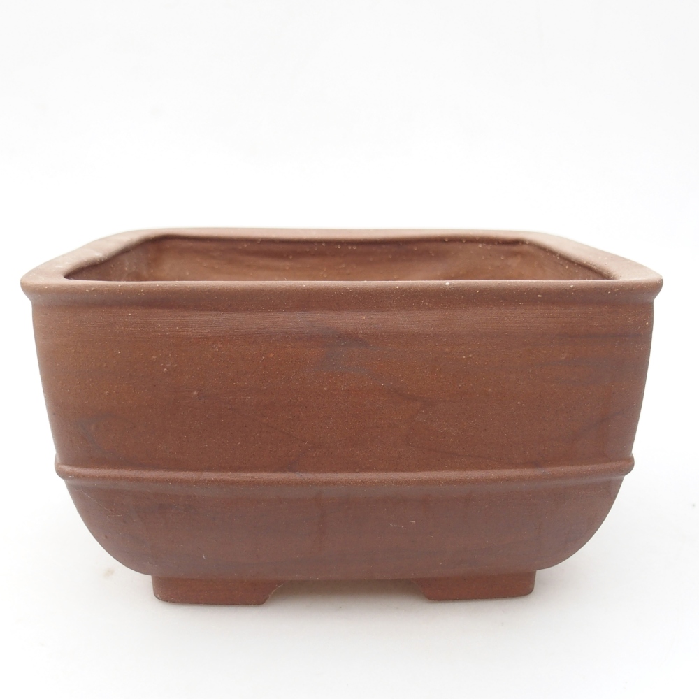 Bonsaischaal van keramiek 16 x 16 x 9,5 cm, bruin